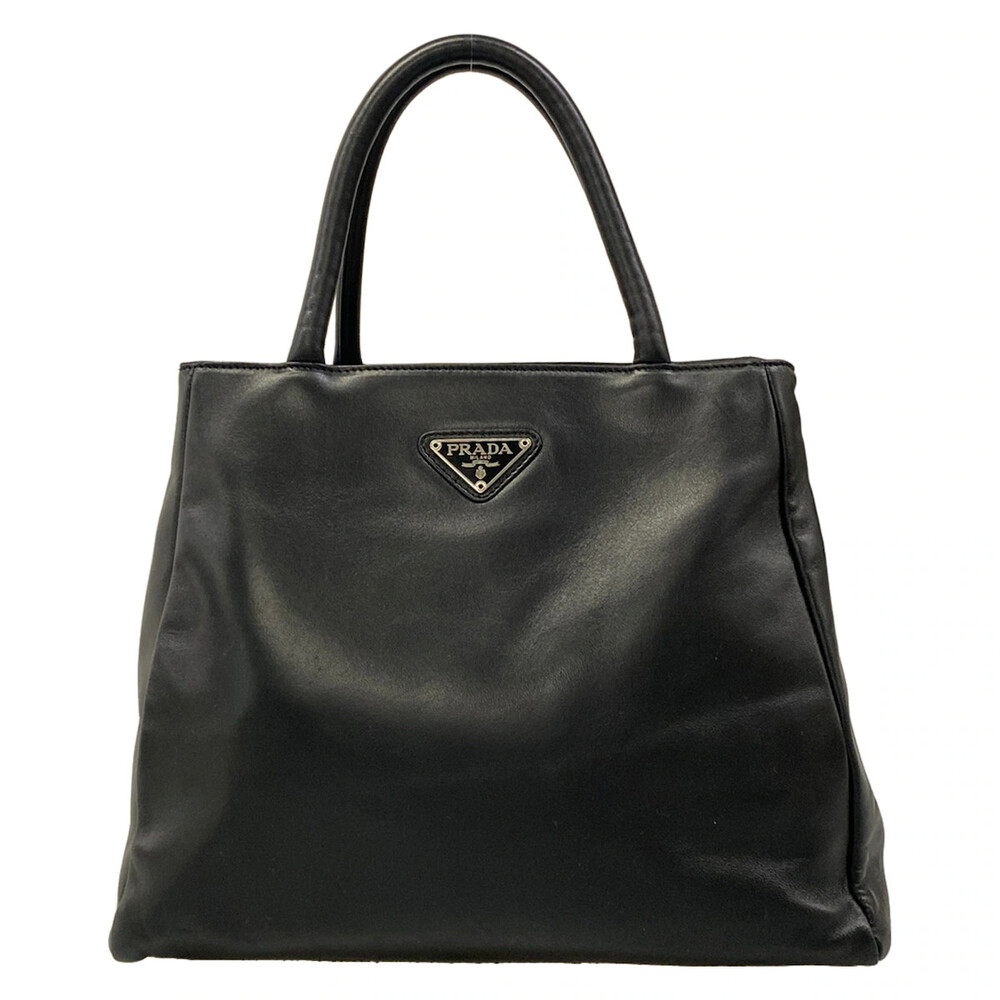Prada Black Leather Tote Bag #358019P86B
